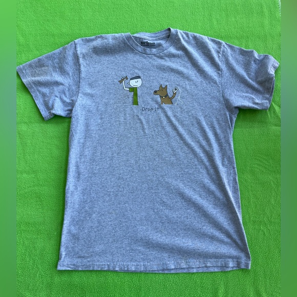 Urban Pipeline Y2K IPOD Be As You Are, inc. Funny Dog Training T-Shirt Drop It - Picture 2 of 6